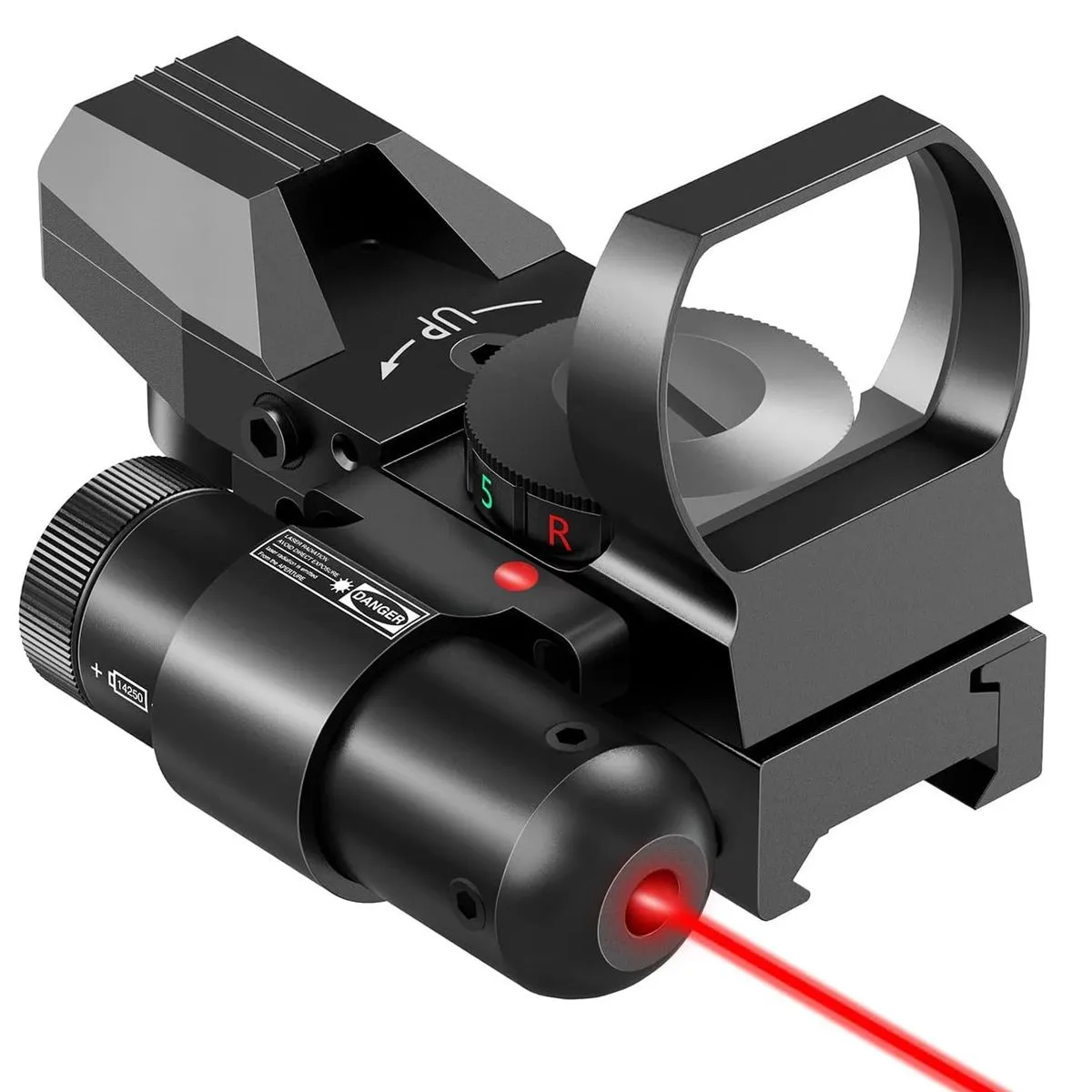 QYNIAL Optical Sight Scope with Laser Adjustable Multi Reticle View