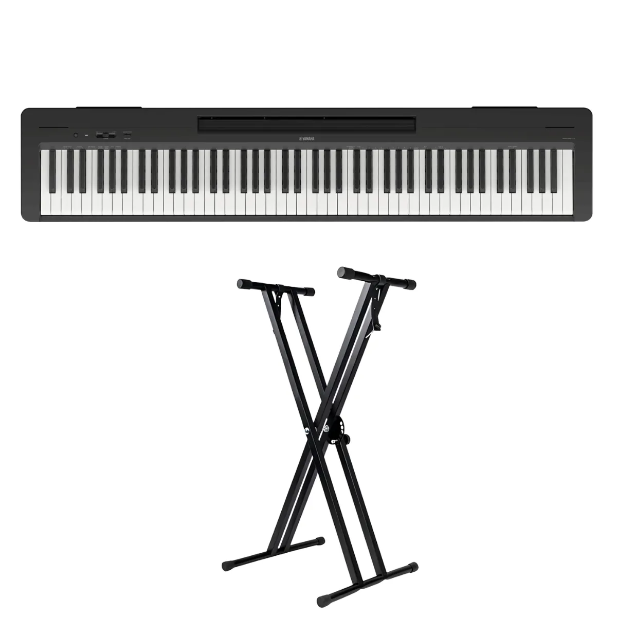 Yamaha P-145B Digital Piano With Imix Keyboard Stand