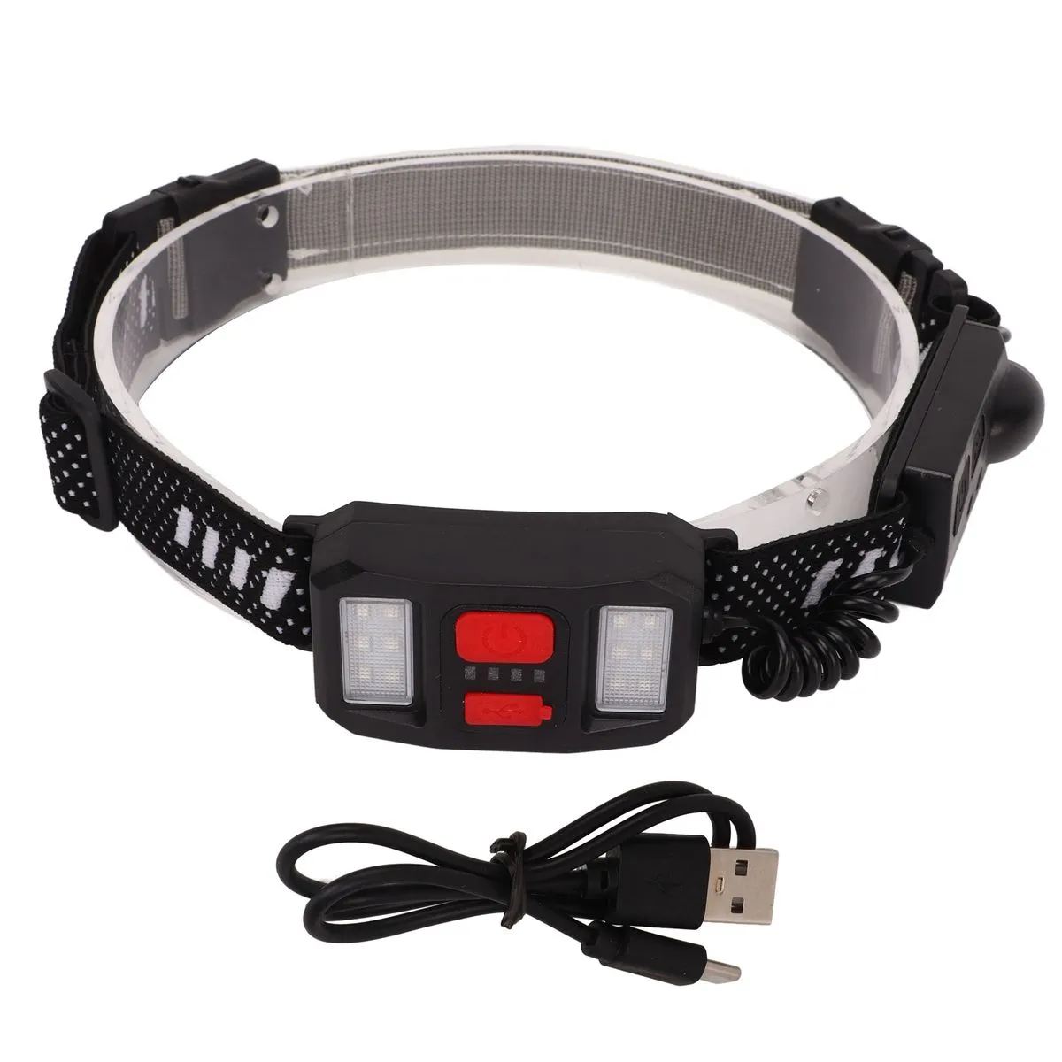 Induction Cob Headlamp Outdoor Cycling Usb Charging Head Mounted Led