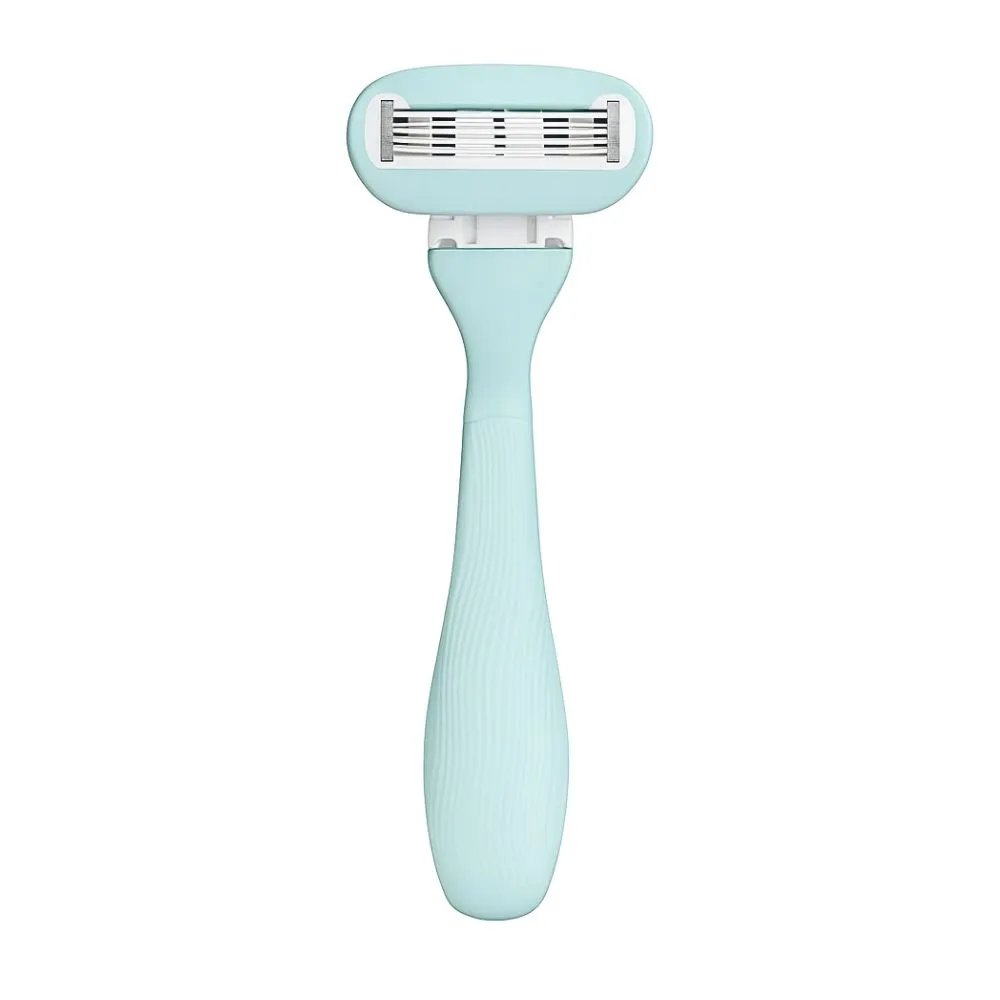 Nordik Beauty 5-Blade Pivoting-Head Razor (Incl Wall Mount + Extra Refill) - Mint Green
