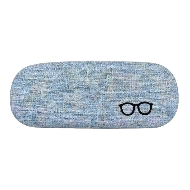 Premium Metal Eyeglass Case Durable Portable Compatible with Glasses - Blue
