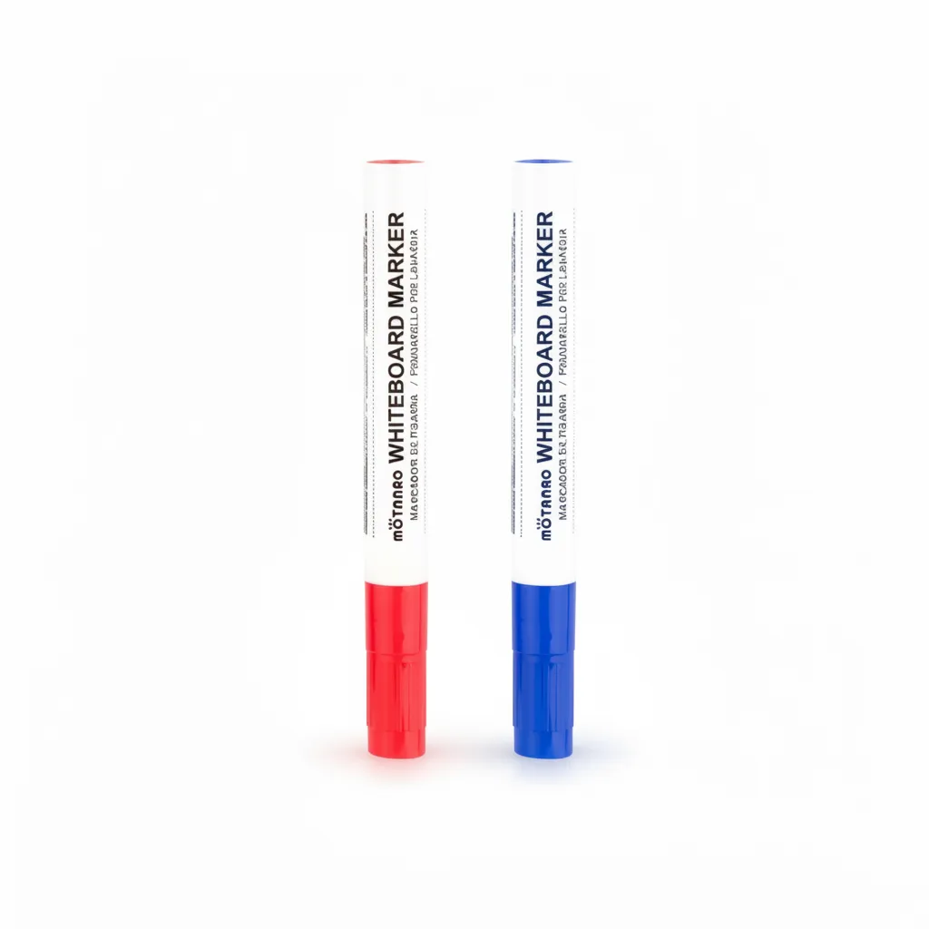 Red Round Tip Whiteboard Markers - Blue Whiteboard Marker Pens Set