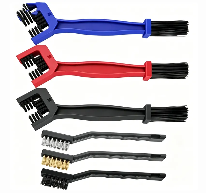 6Piece Bike &Motorcycle Chain Cleaning Brush Set, Bicycle Maintenance Tools