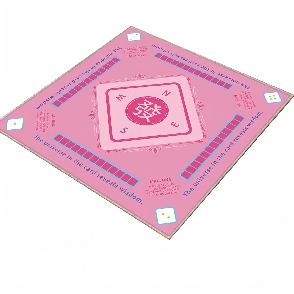 31.5" Non-Slip Mahjong Table Mat - Pink Noise Reducing Game Protector