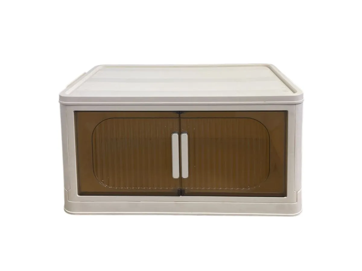 Multi-Function Storage Container with Transparent Doors