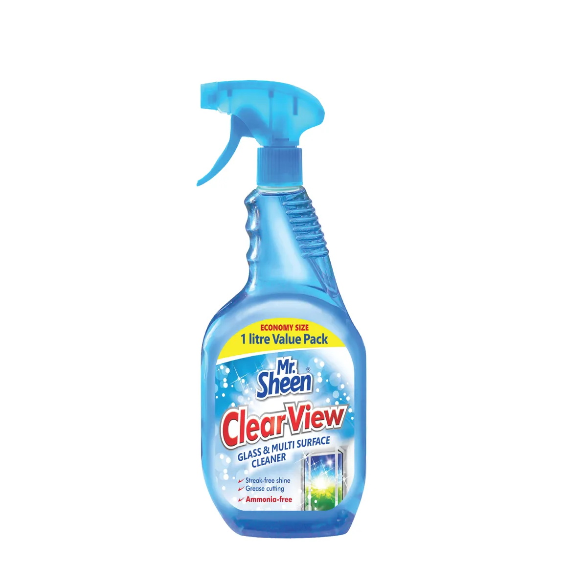 Mr Sheen Clearview Original Glass & Shiny Surface Cleaner 1L - Streak-Free