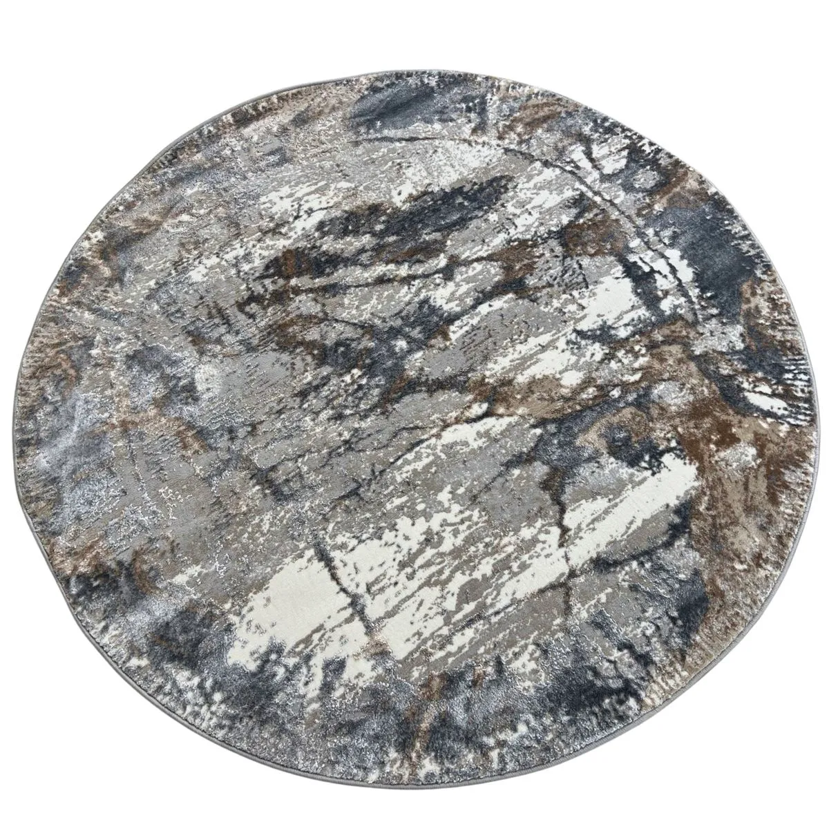 Aman Rugs - Abstract Round Area Rug - 150 x 150 cm