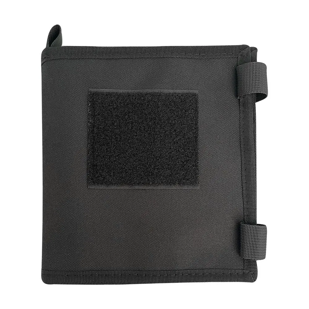 Waterproof Map Pocket Tactical Notebook Pencil Case Book Cover - Black
