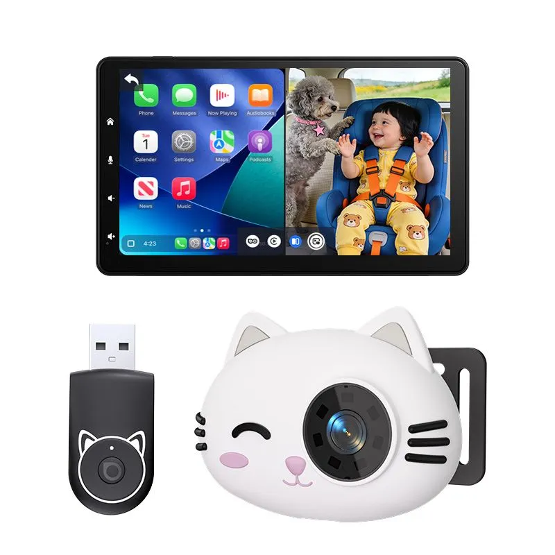 Razspry Wireless CarPlay Baby Monitor Camera - View Baby on Car Screen - White