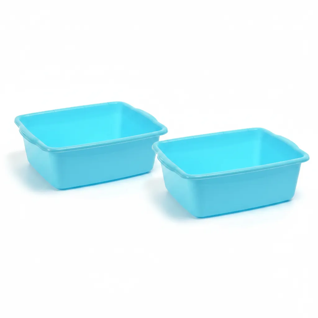 Basin Plastic Oblong Wash Basin 35 cm x 31 cm x 14 cm - 2 Pack