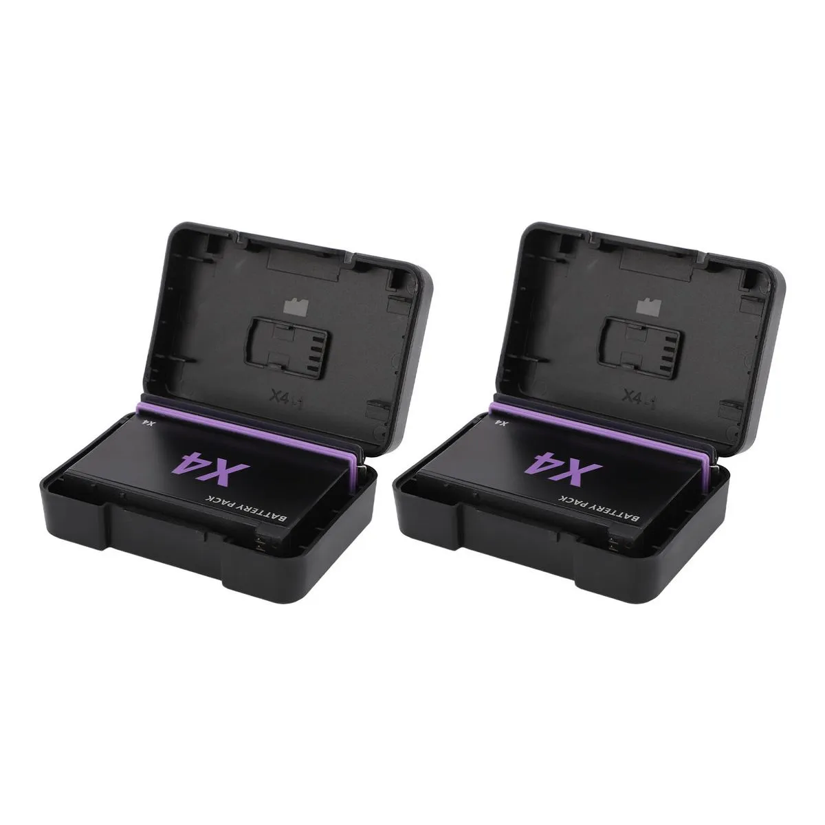 Compatible with X4 2500mAh Cam Batt 2 Pieces with Box & Slot