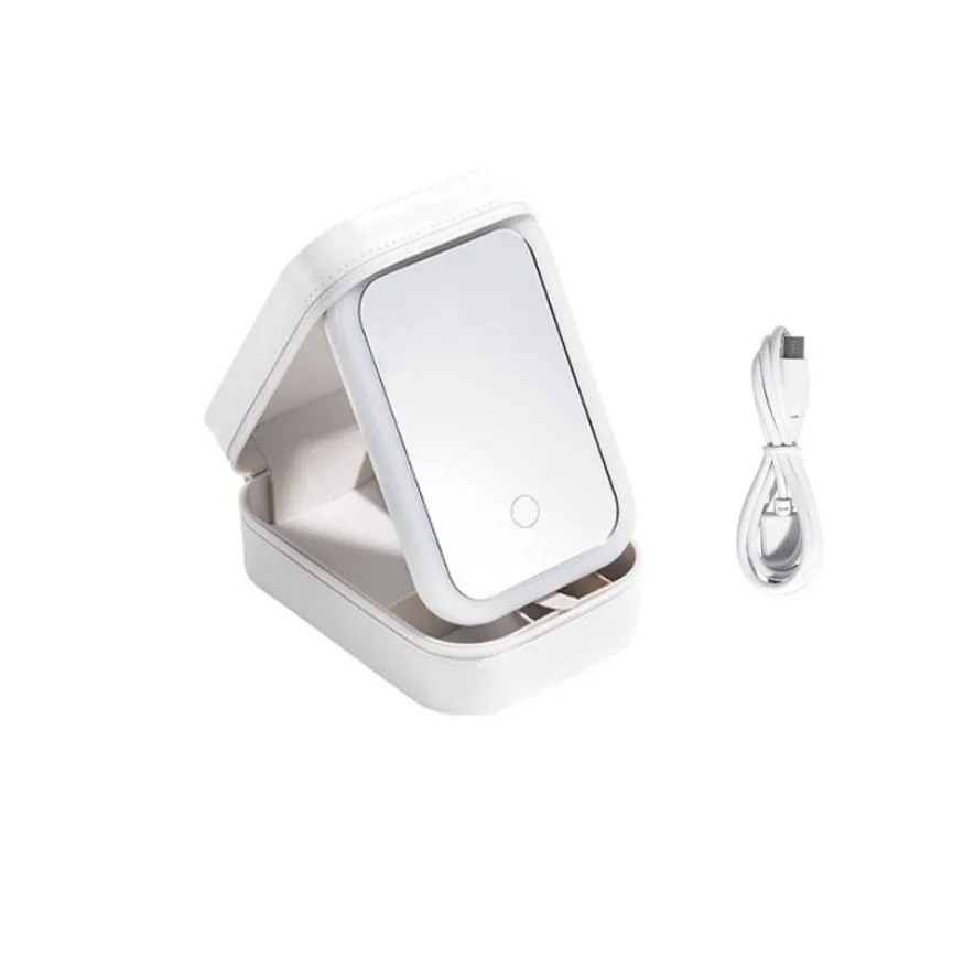 LED Minimalist Rechargeable Makeup MirrorWith Charging Cable