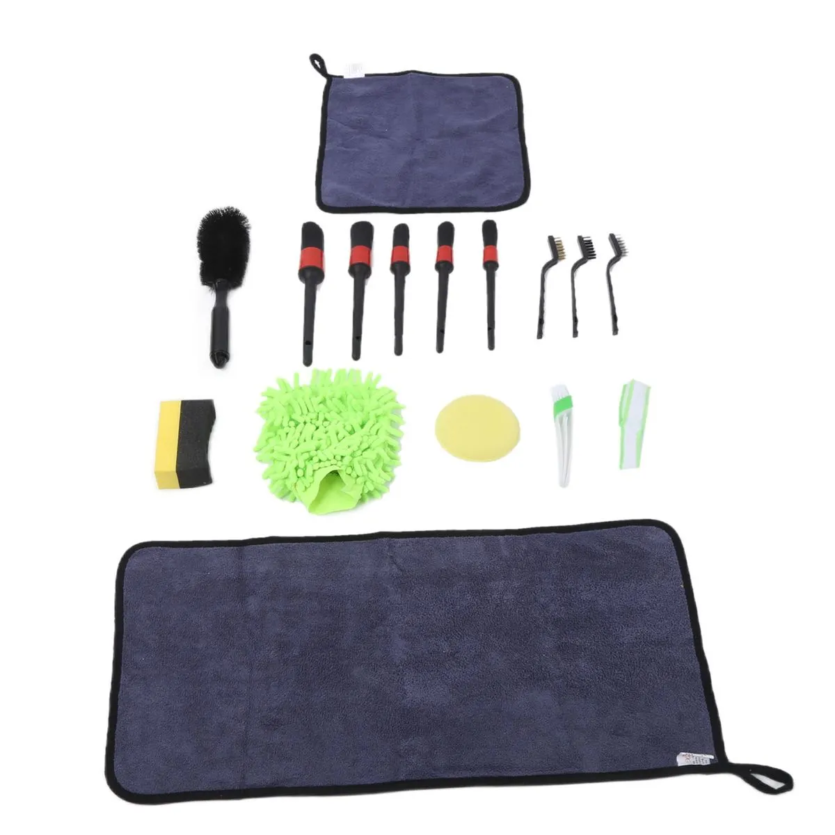 16 Pieces Car Cleaning Kit with Towel & Brushes