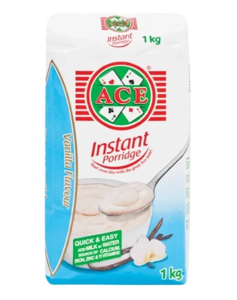 Ace Instant Porridge Vanilla Flavour - 1kg x 40