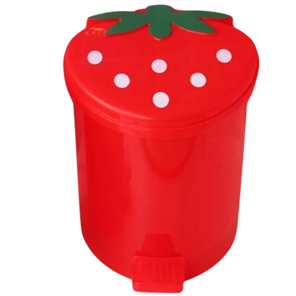 Mini Desktop Trash Bin with Lid, Small Red Cartoon Shaped Rubbish Bin