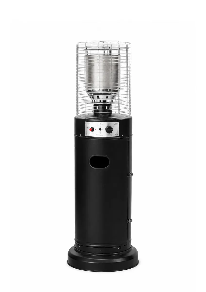 Premium Stand Round Patio Heater Outdoor Gas Heater Black Stainless Steel