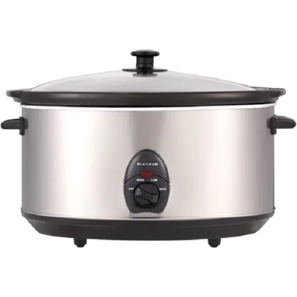 Platinum Silver Slow Cooker 6.5L