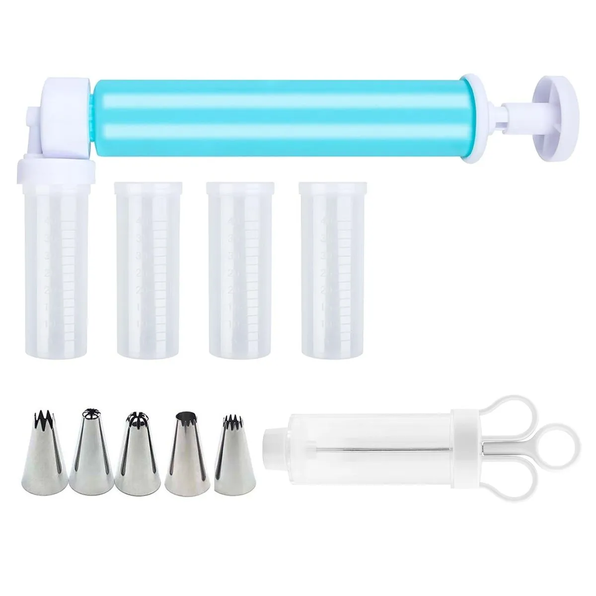 2 Pieces Manual Cakes Cream Framer Spray Tools for Decorating Desserts