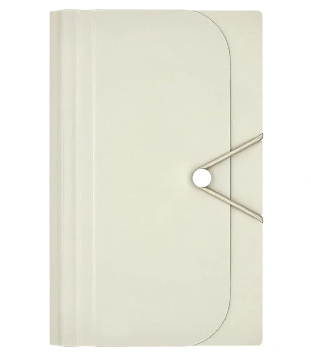 Sticker Storage Organizer with 7 Expandable Pockets for Thick Sticker Album - Beige