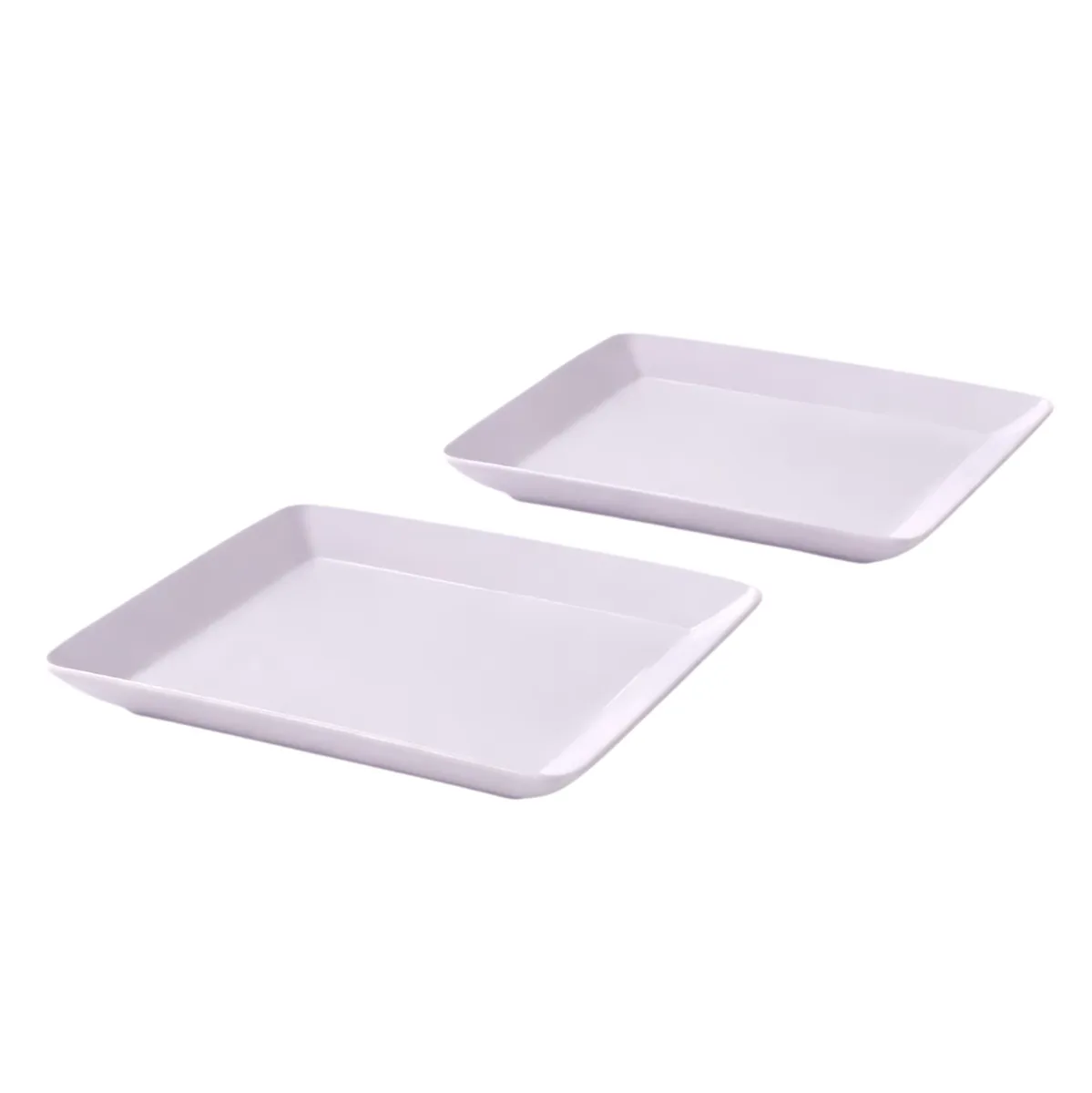 2 Pack - Elegant Square Dinner Plates - Lilac