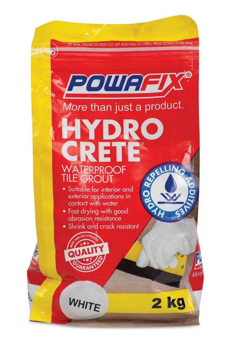 Powafix Hydrocrete White W/Proof Grout 2KG
