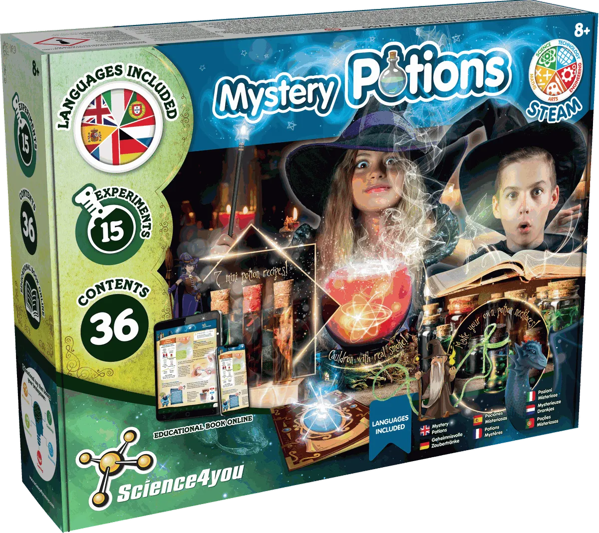 Science4you - Mystery Potions - Create Magical Experiments, Ages 8+