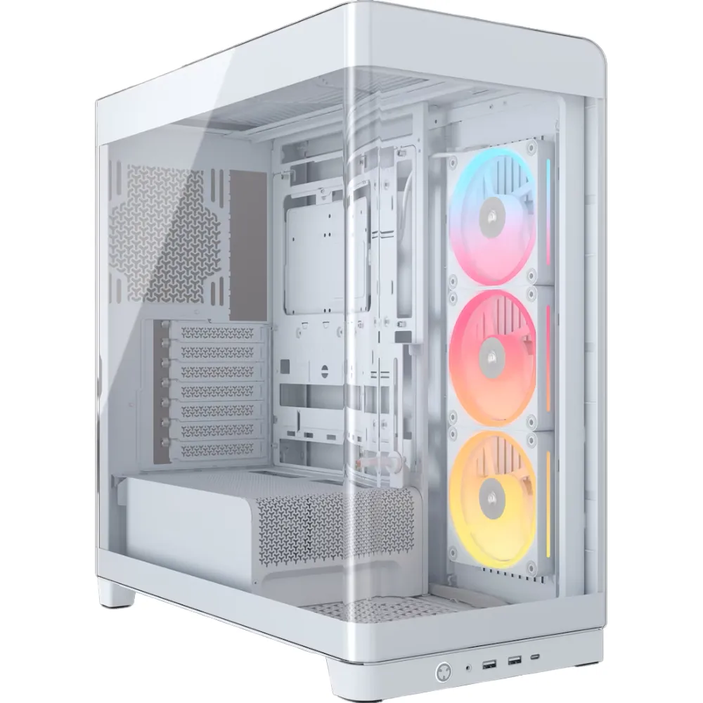 Corsair FRAME 4500X LX-R RGB White Mid-Tower PC Case - 3x RGB Fans