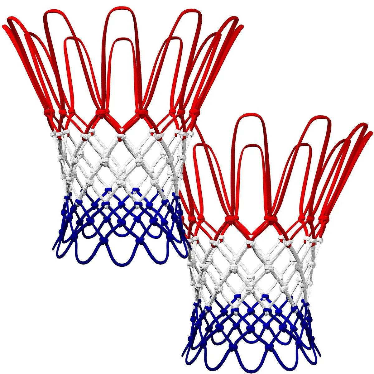 2 Basketball Nets Replacements Outdoor Indoor Rope Net for Basketball Hoop - Blue