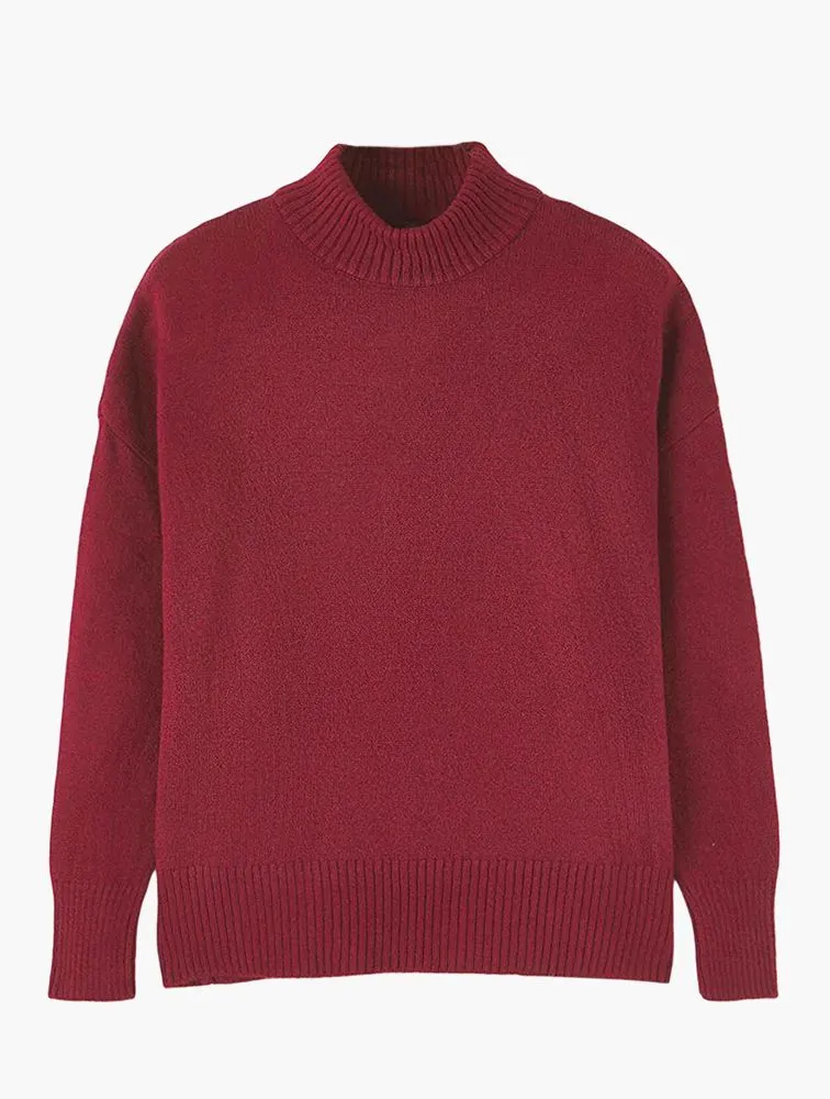 TRENDYOL Oversized Soft Textured High Neck Jersey