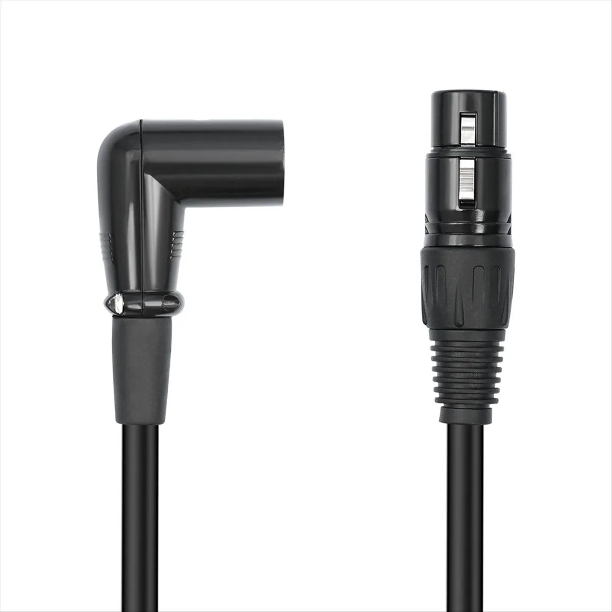 3 Pin Xlr Right Angle Male To Female Plug Microphone Audio Cable