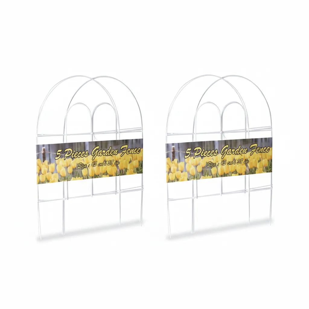 Durable Garden Fence Wire - 5 Piece 45x38cm Vinyl Coated Panels - 2 Pack