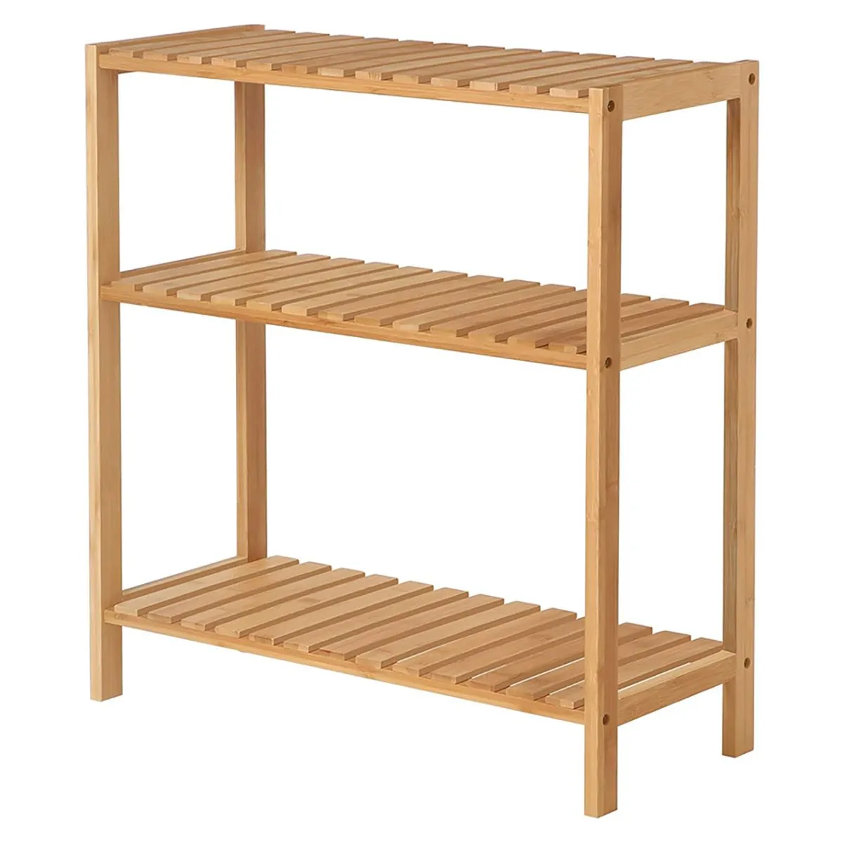 LASA 3-Tier Wooden Ladder Shelf Slim Design Bathroom Open Display