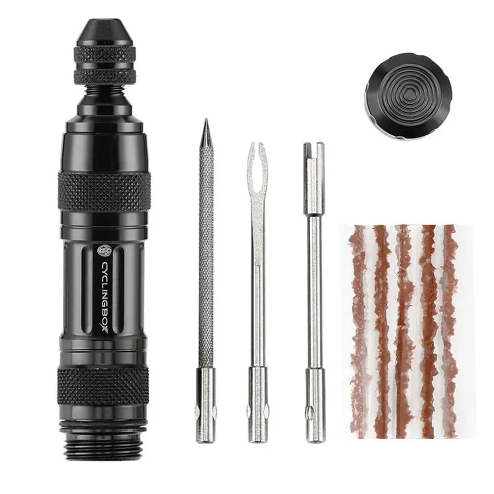Portable Bicycle Tubeless Tire Repair Tools Kit