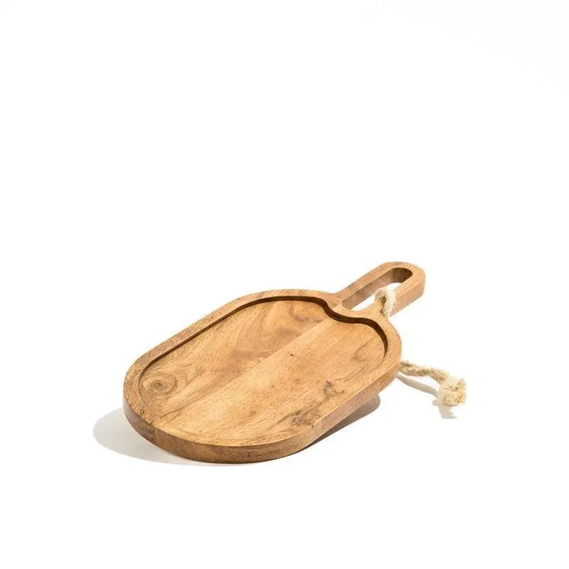 Wood Oval-Edged Paddle Board Natural 38cm