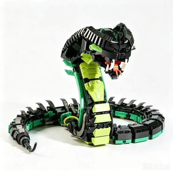 689pcs Light Up Mechanical Cobra LED Tube STEM Building Toy