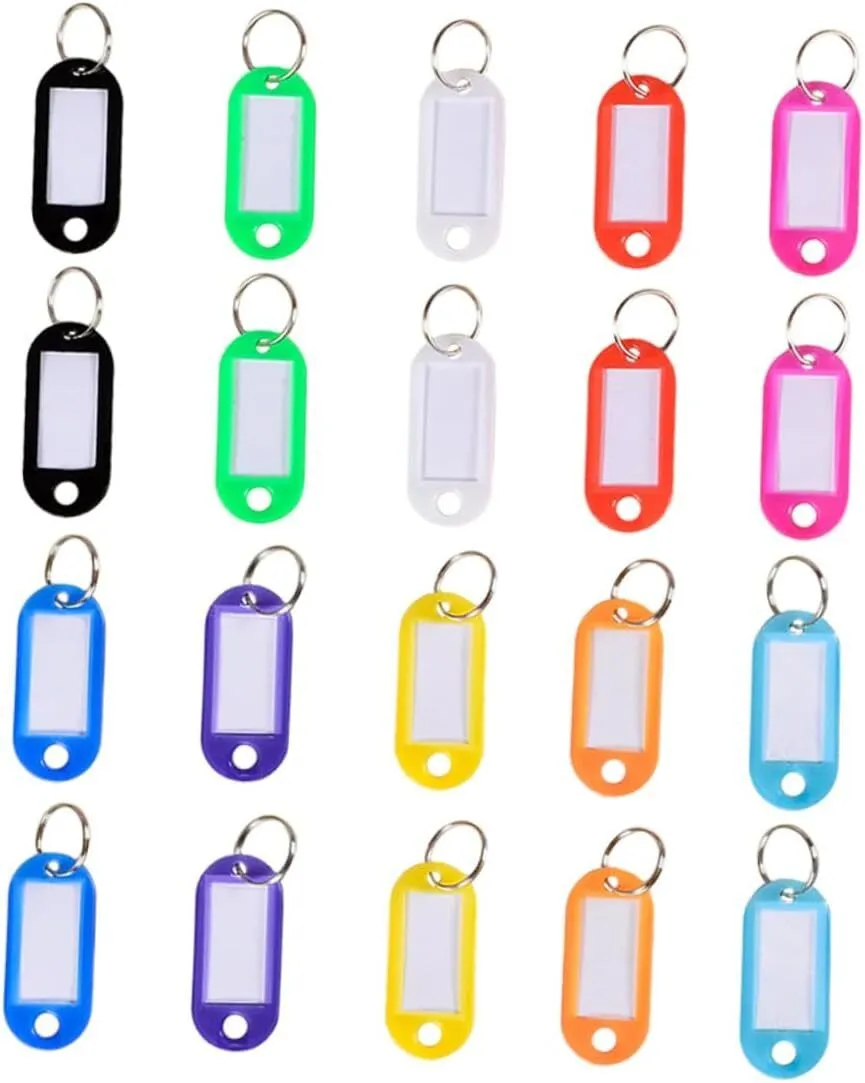 50 Pieces Key Tags Split for Identification and Organization Chain Labels