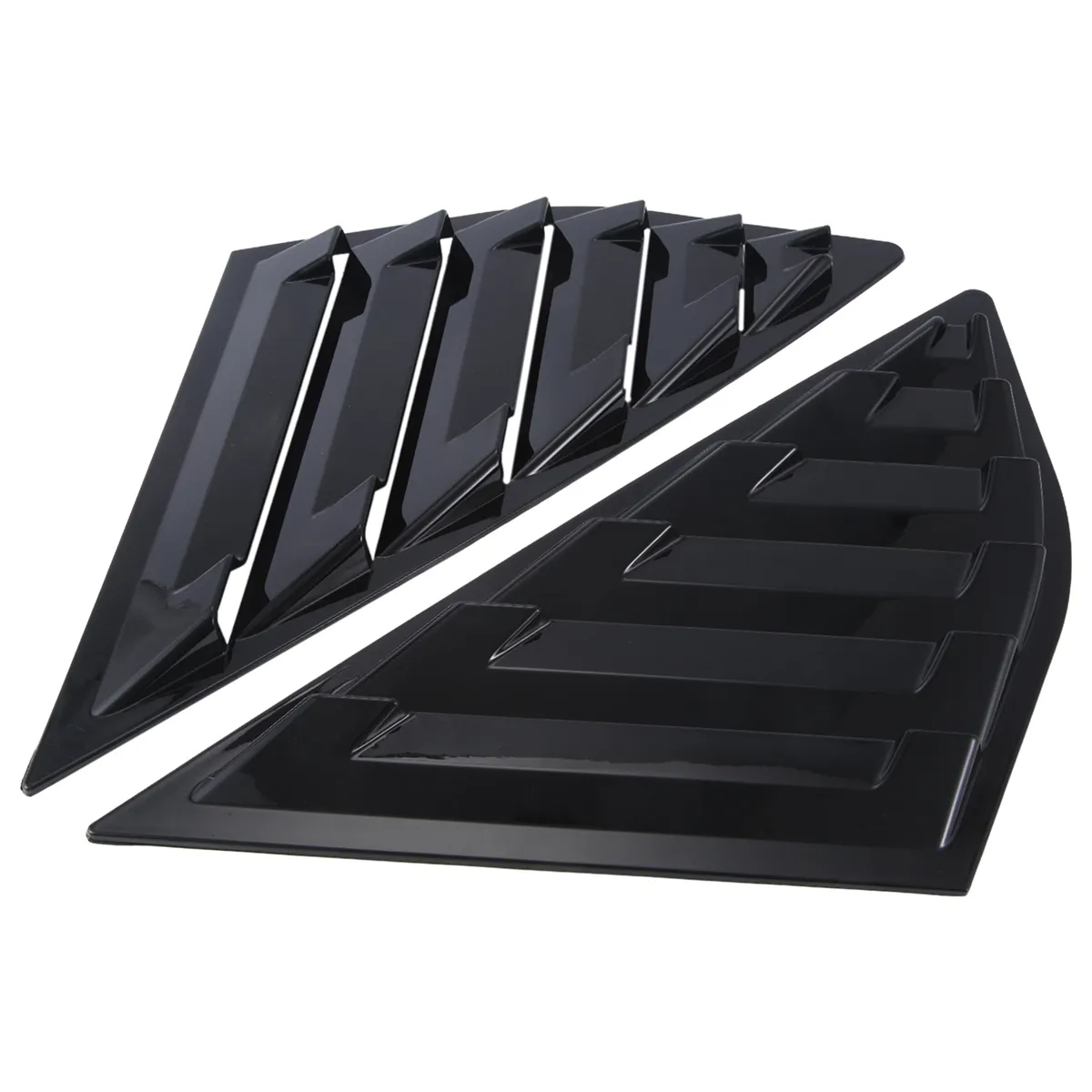 Bright Black Car Rear Window Blinds Side Tuyere Compatible with Ford