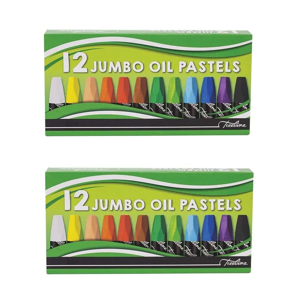 Treeline Jumbo Oil Pastels 12'S - 2 Pack