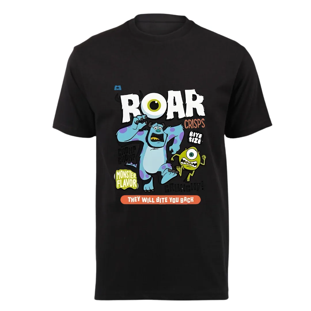 Kids Black Short Sleeve T-Shirt - Monster Inc ROAR