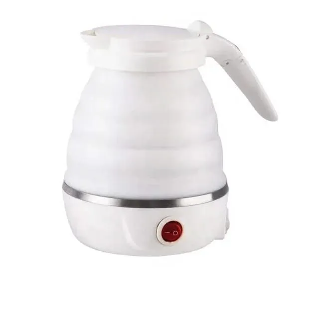 Travel Mini Portable Foldable Multifunctional Silicone Jug Electric Kettle - White