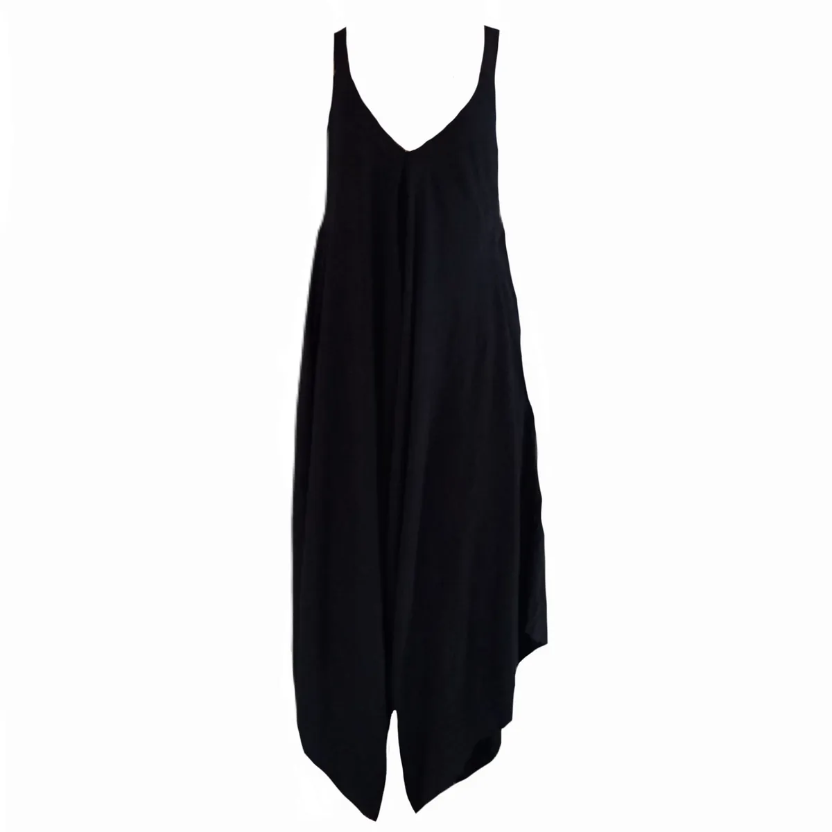 Ladies Black Jumpsuit with Side Pockets