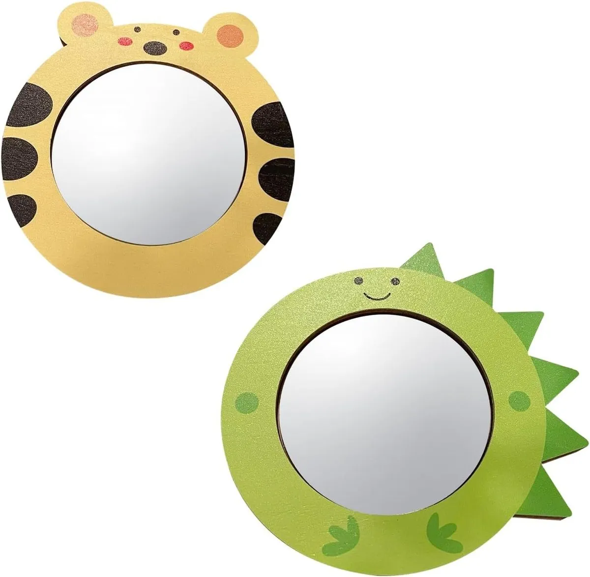 Cartoon Animal Mirrors Baby Bath Toys Tiger Dinosaur Bath Mirrors - 2 Piece