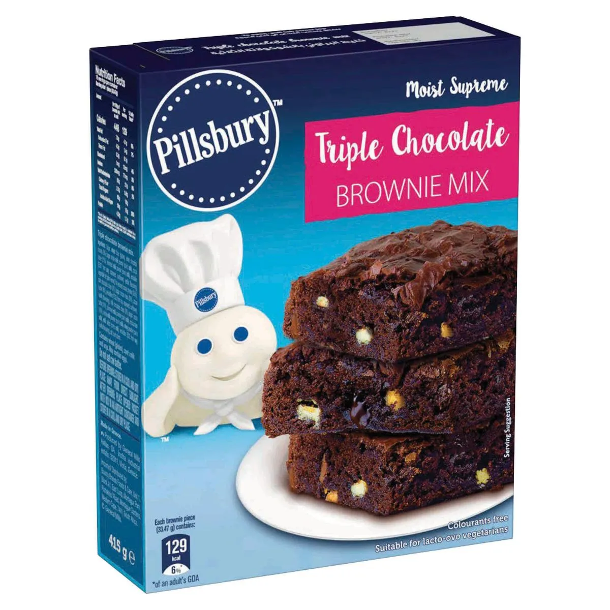 Pillsbury Triple Choc Brownie Mix 415g