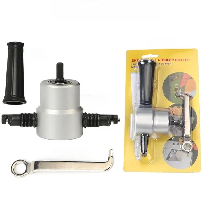 Double-Headed Sheet Metal Nibbler Cutter for Electric Drill-Plate Cutter