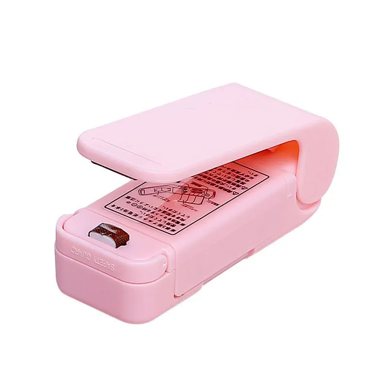 Mini Snack Sealer, Household Vacuum Plastic Sealer - Pink color box