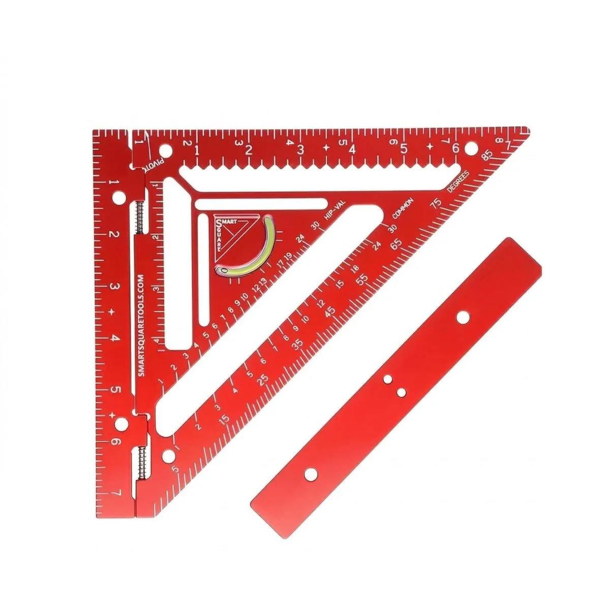 8.5-Inch Adjustable Aluminum Rafter Square with Built-in Level