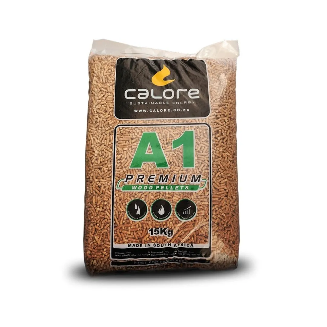 CALORE A1 Premium Grade Wood Pellets For Pellet Fireplaces 15kg