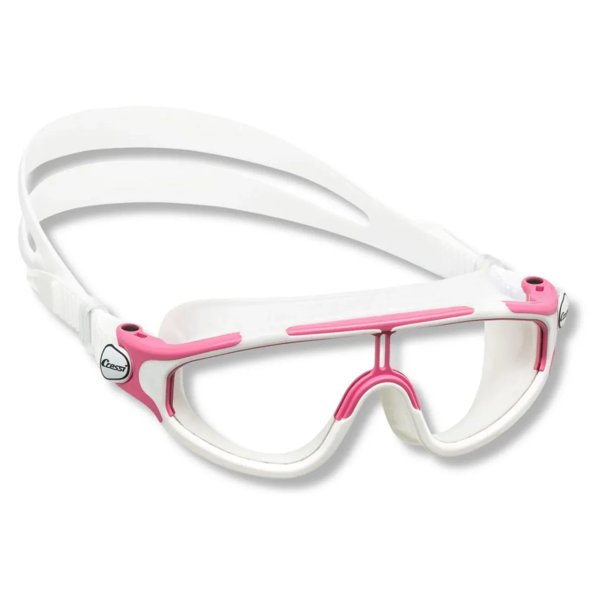 Swim Goggles Kids Mask for Ages 3-6 | Anti-Leak Fit | Cressi - Pink, White