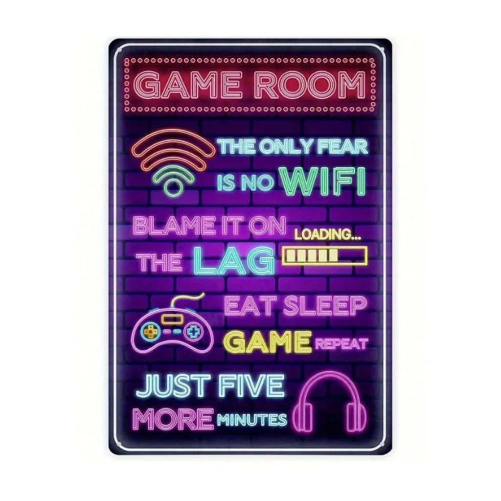 Game Room Metal Sign