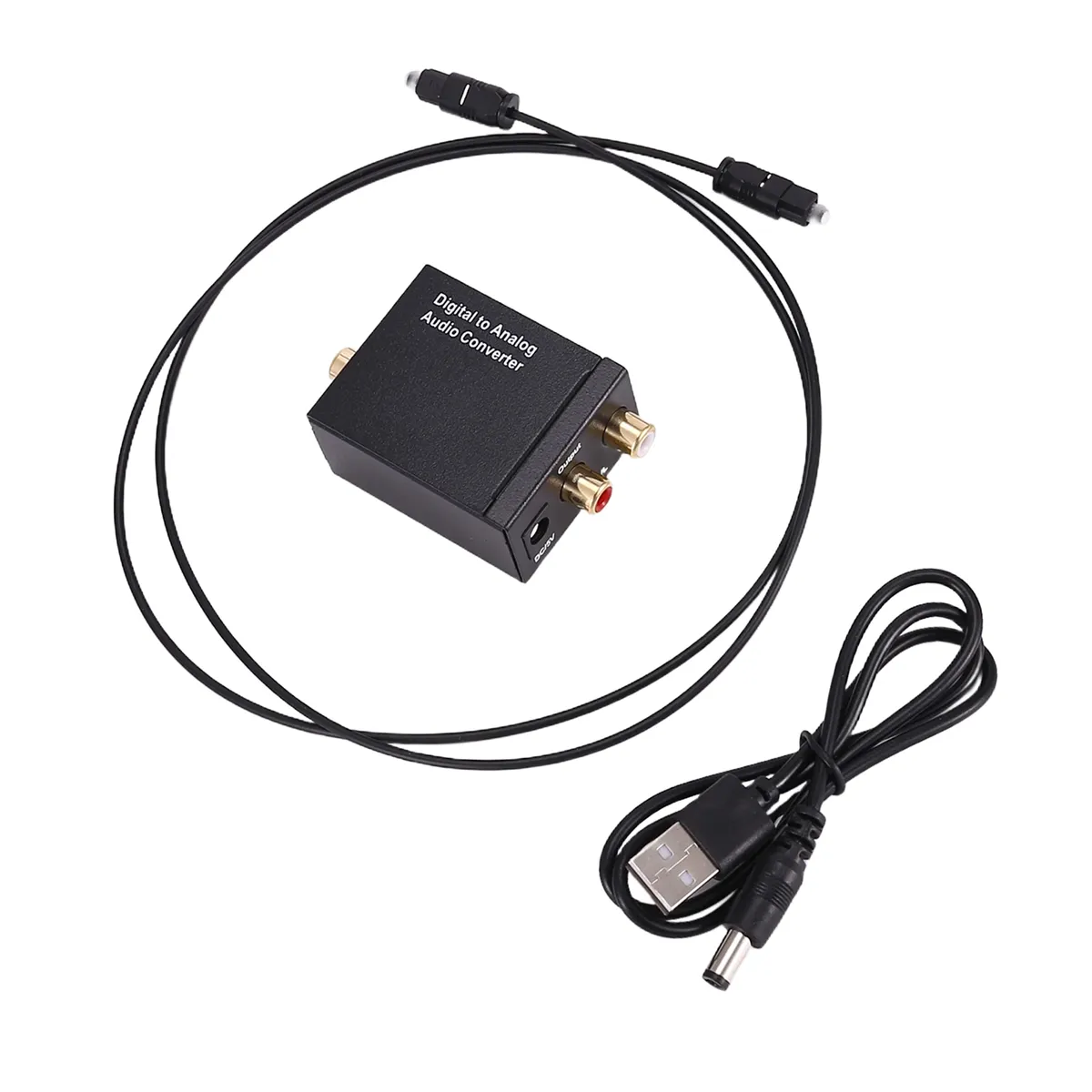 Digital to Analog Audio Converter Optical Fiber Audio Decoder
